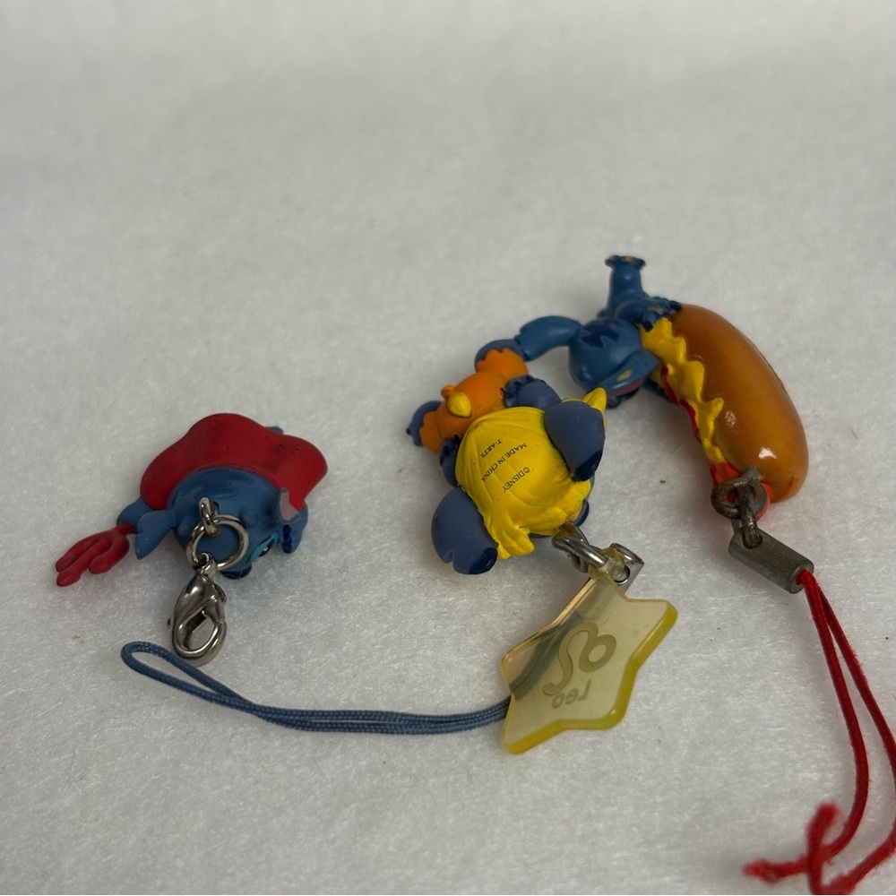 Set of 3 STITCH Charms Leo Devil Hotdog Disney Japan - Picture 8 of 9
